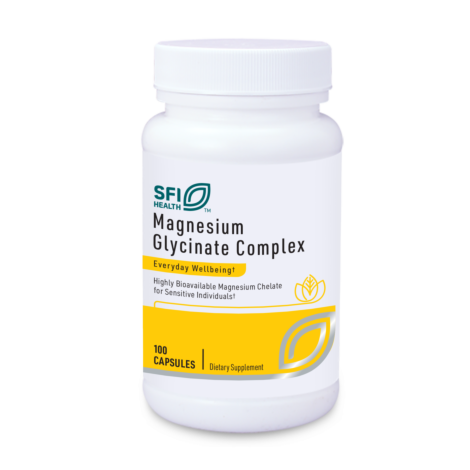 Magnesium Glycinate Complex - 100 Cápsulas Vegetarianas - Klaire Labs Complexo de Glicinato de Magnésio - 100 Cápsulas Vegetarianas
